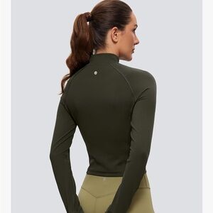 CRZ YOGA Women's Olive Green Top